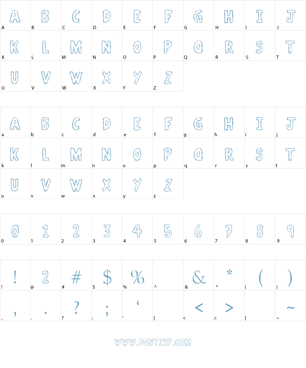 A Stitch Plus Nine Font Character